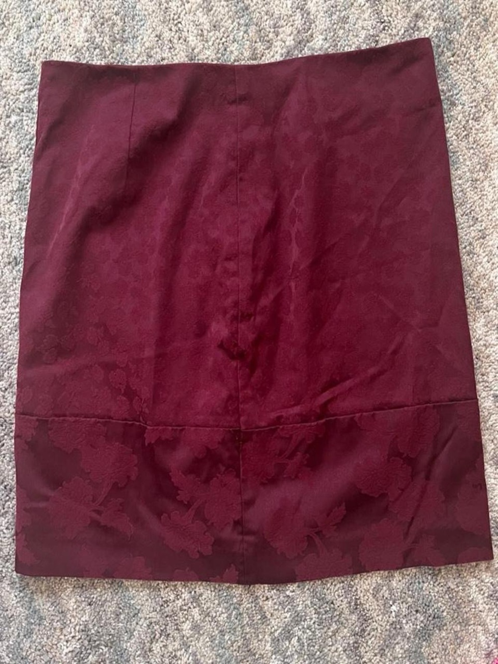 H&M Deep Burgundy Jacquard Pencil Skirt